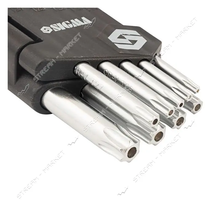 Ключи Sigma 402221 torx 9шт T10-T50мм CrV короткие                                                  