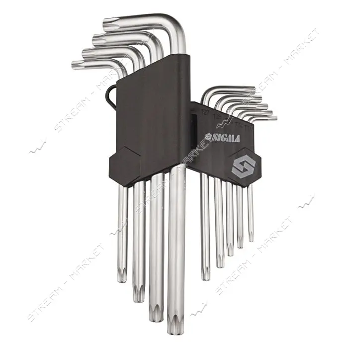 Ключи Sigma 402222 torx 9шт T10-T50мм CrV средние                                                   