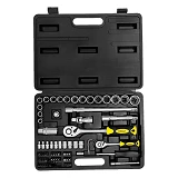 Набор насадок торцевых и биты Sigma 6003741 1/4" 1/2" 72шт CrV кейс                                 