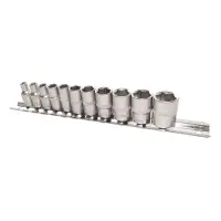 Набор насадок шестигранных Sigma 6003401 1/4" на планке 11шт CrV                                    