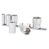Набор насадок шестигранных Sigma 6003681 1/2" на планке 10шт CrV                                    