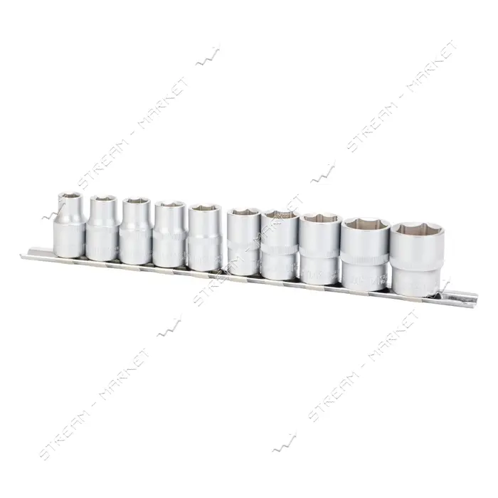 Набор насадок шестигранных Sigma 6003681 1/2" на планке 10шт CrV                                    