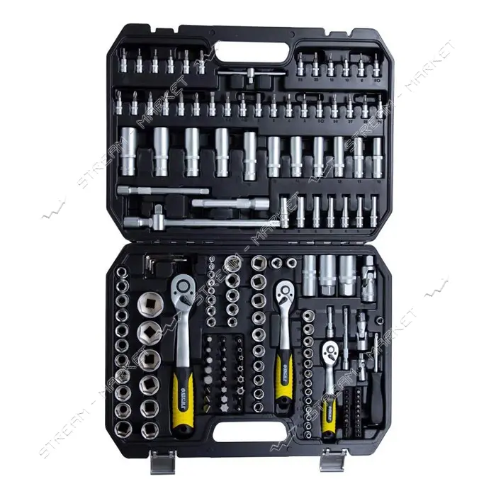Набор насадок торцевых и биты Sigma 6003811 1/4" 3/8" 1/2" на планке 171шт CrV