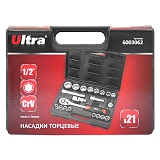 Набор торцевых насадок Sigma 6003062 Ultra Taiwan CrV 1/2" 21шт