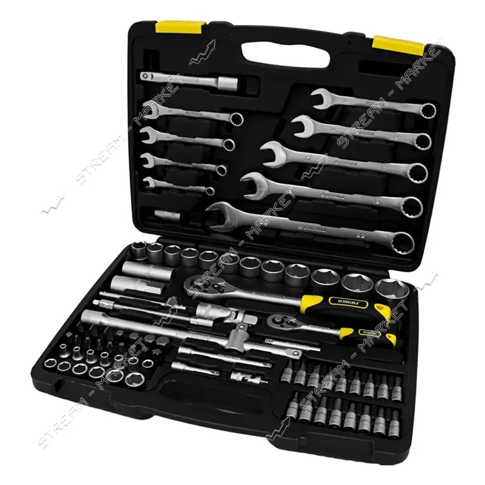 Насадки торцевые и биты ULTRA 6001142 1/4" 1/2" 82шт CrV кейс                                       