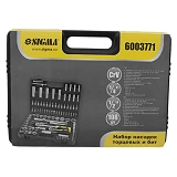Насадки торцевые и биты Sigma 6003771 1/4" 1/2" 108шт CrV кейс                                      