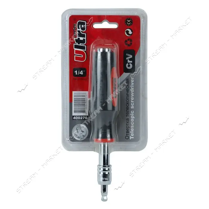 Вороток отверточный Sigma 400270 1/4" телескопический 190-318мм