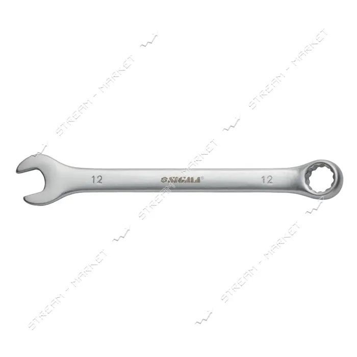 Ключ рожково-накидной Sigma 6021571 12мм CrV SATINE с подвесом                                      