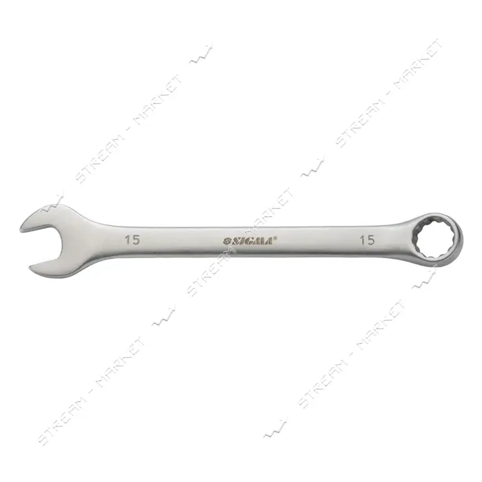 Ключ рожково-накидной Sigma 6021601 15мм CrV SATINE с подвесом                                      