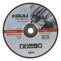 Круг зачисний по металу Sigma 1931711 230х6.0х22.2мм                                                