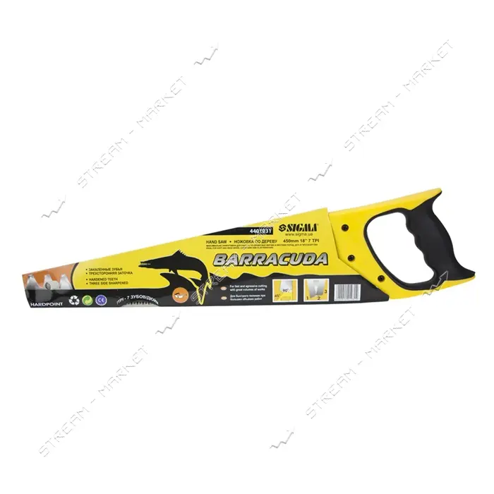 Ножовка по дереву Sigma 4401031 831450 BARRACUDA 450мм                                              