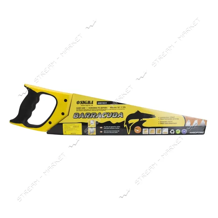 Ножовка по дереву Sigma 4401031 831450 BARRACUDA 450мм                                              