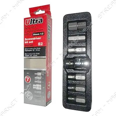 Набор бит Sigma Hex S2 H4 5 6 8 10 12мм ULTRA 410745 7шт