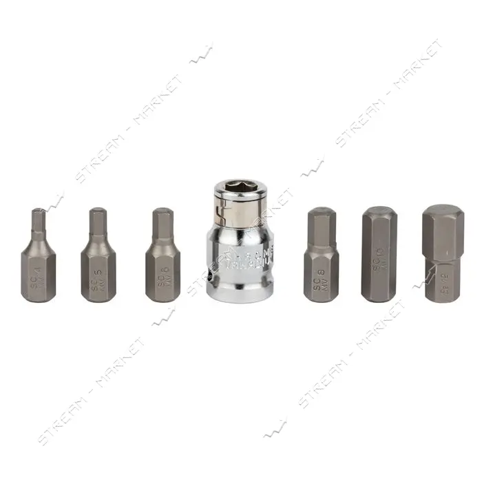 Биты Sigma 4013202 hex 6шт плюс переходник ULTRA кейс