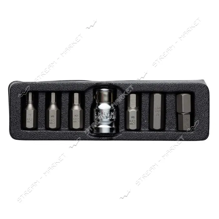 Биты Sigma 4013202 hex 6шт плюс переходник ULTRA кейс