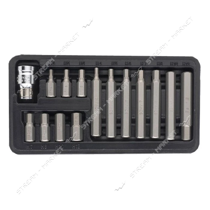 Биты Sigma 4013212 hex 14шт плюс переходник ULTRA кейс                                              