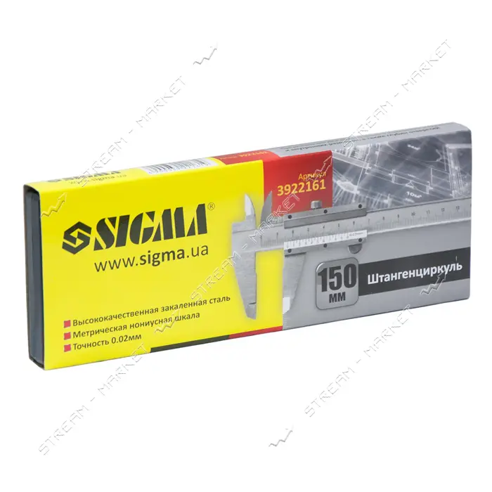 Штангенциркуль механический Sigma 3922161 150мм точность 0.02мм пенал