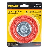 Щетка проволочная Sigma 9013301 нейлоновая дискообразная 100мм хвостовик O6мм