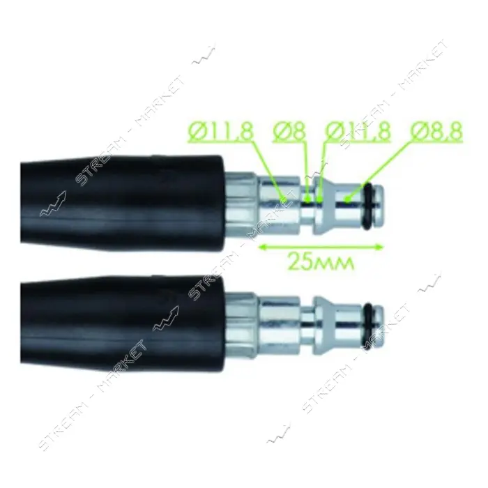 Шланг высокого давления Intertool DT-1560 к мойкам DT-1503/1504/1508/1509 200бар 10м
