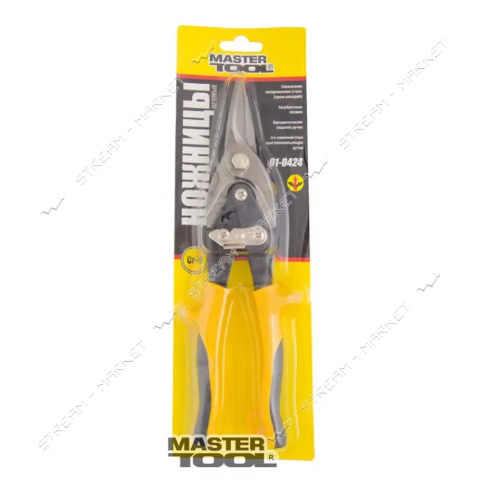 Ножницы по металлу Mastertool 01-0424 250мм прямые CrV