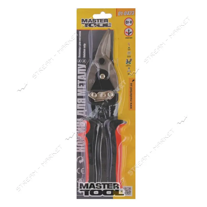Ножницы по металлу Mastertool 01-0423 250мм левые CrV                                               