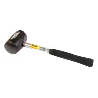 Киянка резиновая Master-Tool 02-1301 340г металлическая рукоятка черная                             