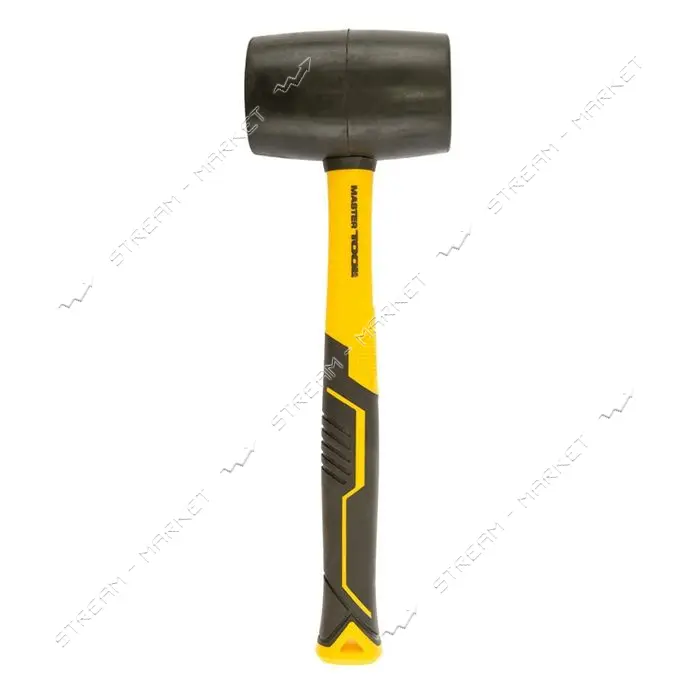 Киянка резиновая Mastertool 02-2302 450г 57мм фибергласовая ручка черная                            