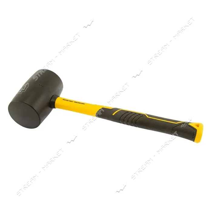 Киянка резиновая Mastertool 02-2303 680г 66мм фибергласовая ручка черная