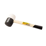Киянка резиновая Mastertool 02-0322 рукоятка из дерева 450г черно-белая