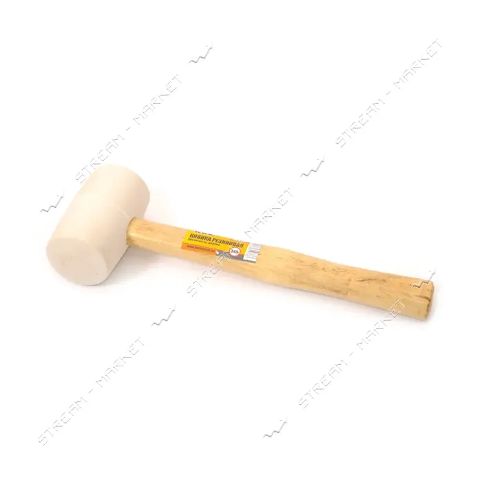 Киянка резиновая Mastertool 02-0311 рукоятка из дерева 340г белая