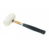 Киянка резиновая Mastertool 02-1310 металлическая рукоятка 225г белая                               