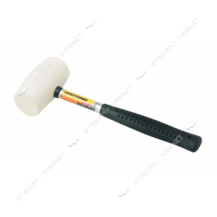 Киянка резиновая Mastertool 02-1310 металлическая рукоятка 225г белая