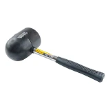 Киянка резиновая Mastertool 02-1302 металлическая рукоятка 450г черная