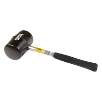 Киянка резиновая Mastertool 02-1303 металлическая рукоятка 680г черная                              