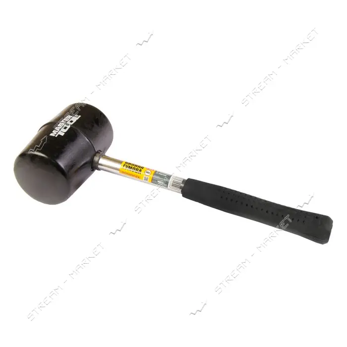 Киянка резиновая Mastertool 02-1303 металлическая рукоятка 680г черная                              