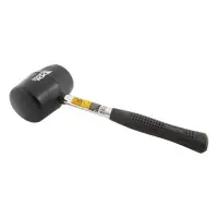 Киянка резиновая Mastertool 02-1304 металлическая рукоятка 900г черная                              