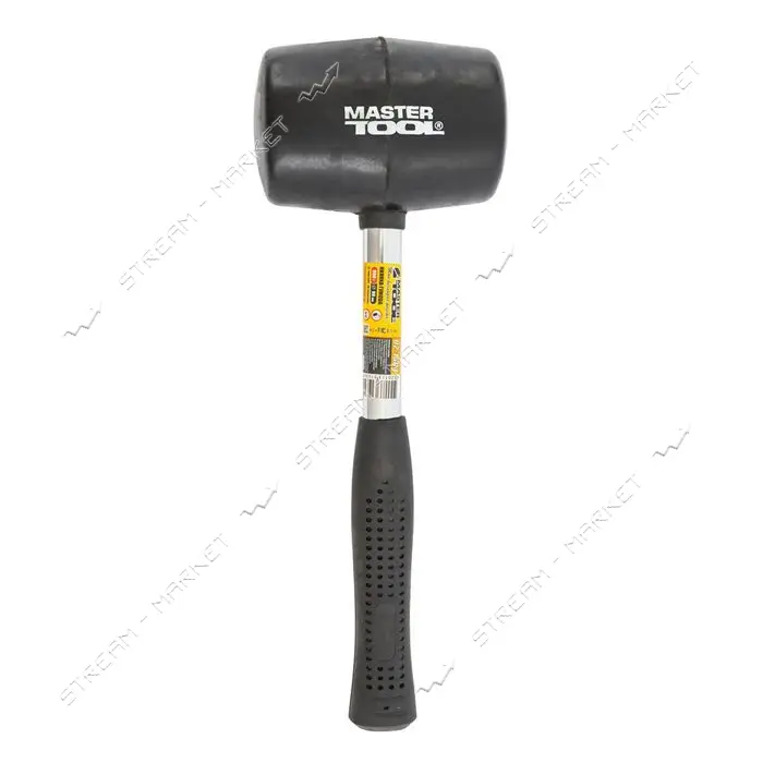 Киянка резиновая Mastertool 02-1304 металлическая рукоятка 900г черная