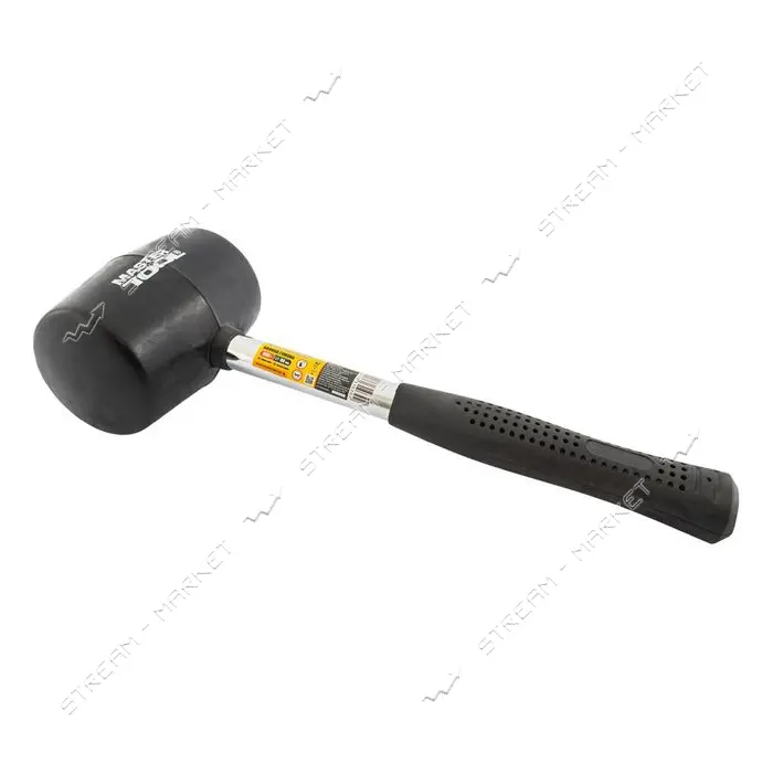 Киянка резиновая Mastertool 02-1304 металлическая рукоятка 900г черная