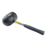 Киянка резиновая Mastertool 02-1305 металлическая рукоятка 1250г черная                             
