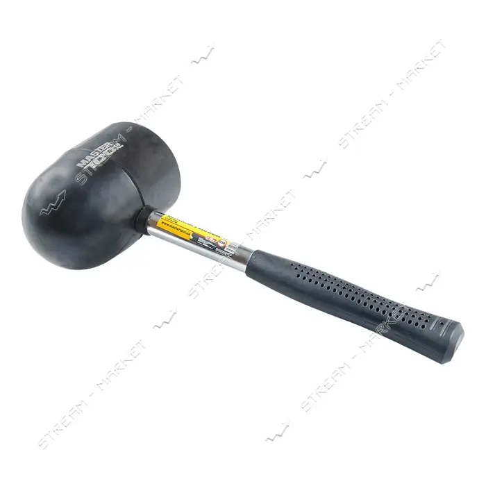 Киянка резиновая Mastertool 02-1305 металлическая рукоятка 1250г черная                             