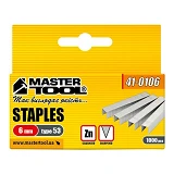Скобы оцинкованные MASTERTOOL 41-0106 6мм 1000шт