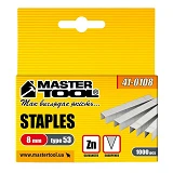 Скобы оцинкованные MASTERTOOL 41-0108 8мм 1000шт                                                    