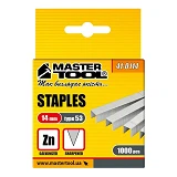 Скобы оцинкованные MASTERTOOL 41-0114 14мм 1000шт                                                   