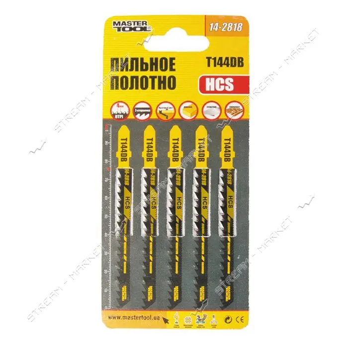 Пильное полотно Mastertool 14-2818 для лобзика по дереву 5шт