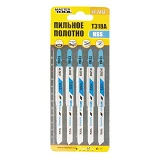 Пильное полотно Mastertool  14-2813 для лобзика по металлу T318А 5шт                                