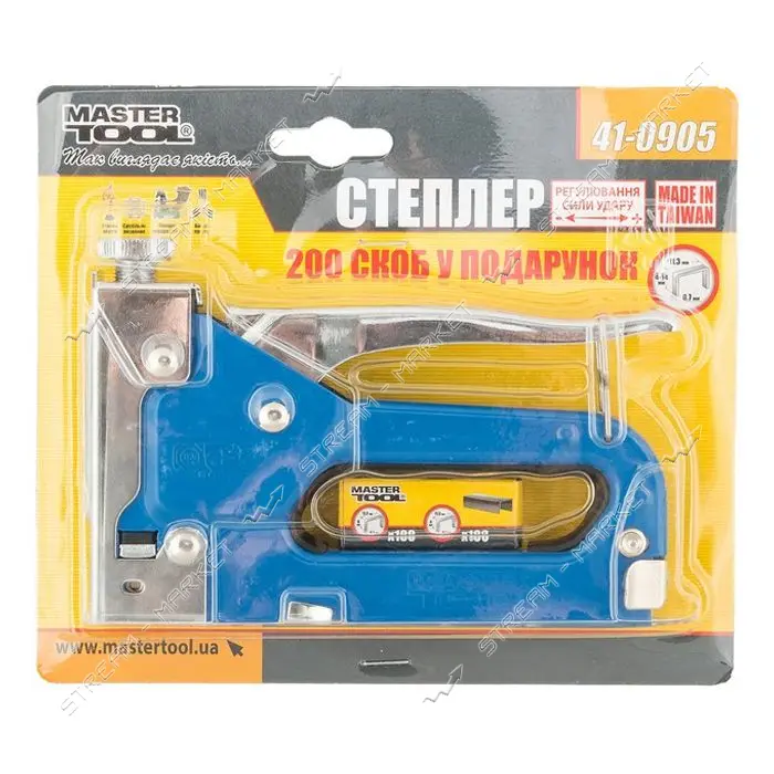 Степлер пружинный MasterTool 41-0905 для скобы 4-14мм 11.3x0.7мм
