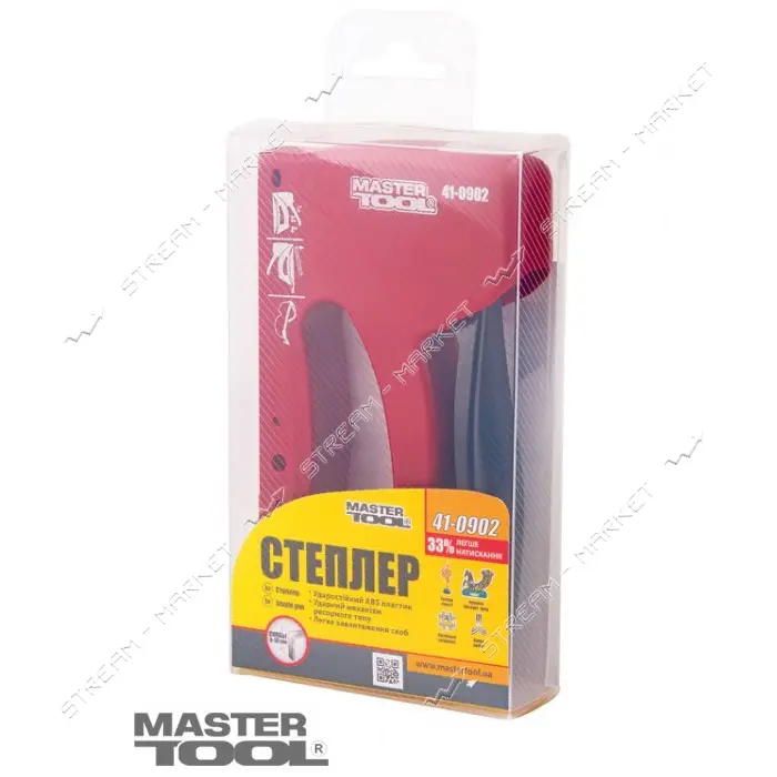 Степлер рессорный MasterTool 41-0902 для скобы 6-10мм 11.3x0.7мм