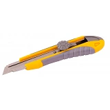 Нож Mastertool 17-0112 18мм с металлическкой направляющей винтовой замок плюс 2 лезвия