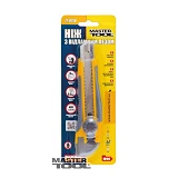 Нож Mastertool 17-0118 18мм с металлической направляющей винтовой замок плюс 2 лезвия