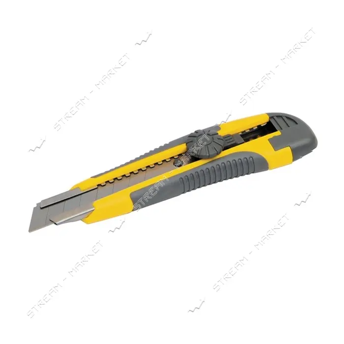Нож Mastertool 17-0118 18мм с металлической направляющей винтовой замок плюс 2 лезвия